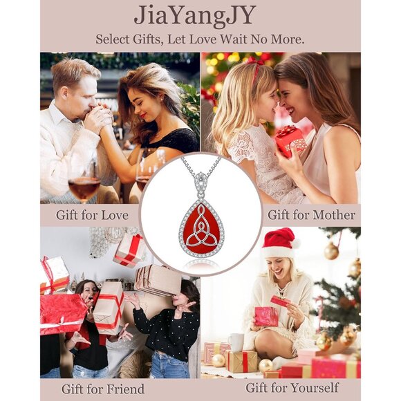 Celtic Motherhood Knot Necklace Sterling Silver Triquetra Vintage Triangle Women - Picture 7 of 7